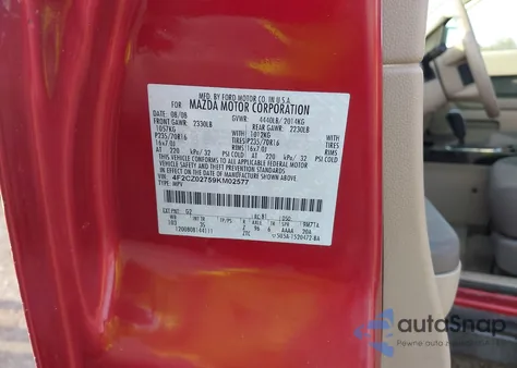 2009 Mazda Tribute I Sport из США, поврежденный, VIN 4F2CZ02759KM02577